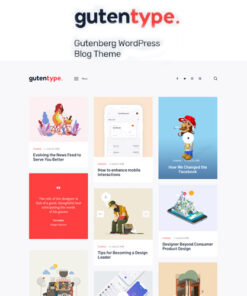 Gutentype 100% Gutenberg WordPress Theme for Modern Blog